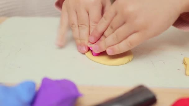 Modélisation Colorée Amusant Artisanat Créatif Ecole Maternelle Artistique Pâte Modeler — Video