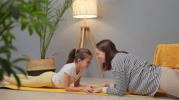 Gymnastics Little Ones Strength Flexibility Training Fun Workouts Kids Caucasian — Stock Video