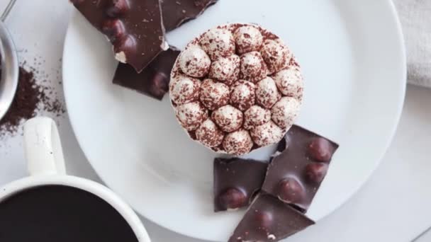 Indulgenza Zuccherina Nei Dolci Cioccolato Snack Gustosi Con Ricchi Sapori — Video Stock