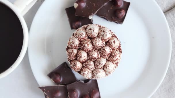 미식가 물건의 달콤함을 뜨거운 초콜렛과 코코아 훈장을 감미로운 집에서 만드는 — 비디오
