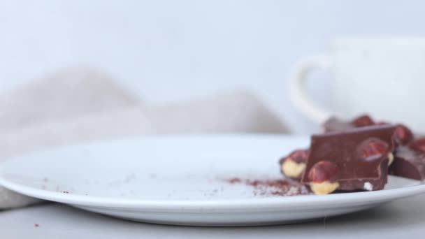 Eleganța Desertului Fiecare Mușcătură Bogat Ciocolată Ciocolată Măiestrie Culinară Ecran — Videoclip de stoc