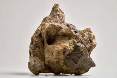 Close-Up Of a big Rock and his shadow Against White Background clipart