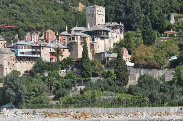 Monastère Docheiariou Est Monastère Construit Sur Mont Athos — Photo