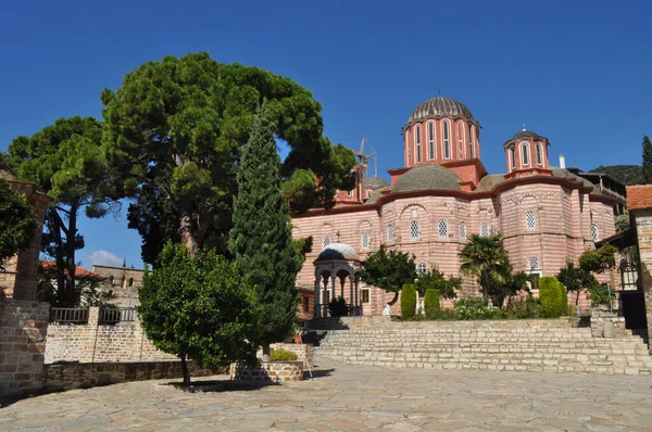 Monastery Xenophontos Monastery Construído Monte Athos — Fotografia de Stock