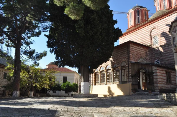 Xenophontos Manastırı Athos Dağı Üzerine Inşa Edilmiş Bir Manastır — Stok fotoğraf