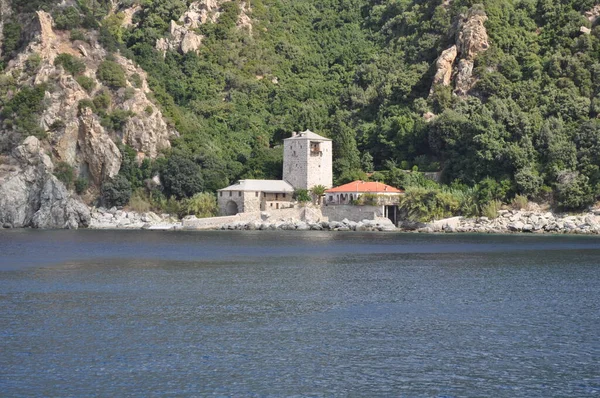 Monasterio Simonos Petras Monasterio Construido Monte Athos — Foto de Stock