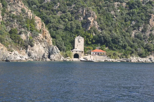 Monasterio Simonos Petras Monasterio Construido Monte Athos — Foto de Stock