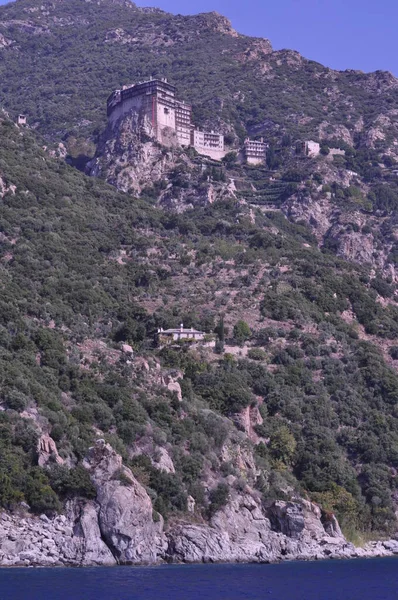 Μονή Σίμωνος Πετράς Είναι Ένα Μοναστήρι Χτισμένο Στο Άγιον Όρος — Φωτογραφία Αρχείου