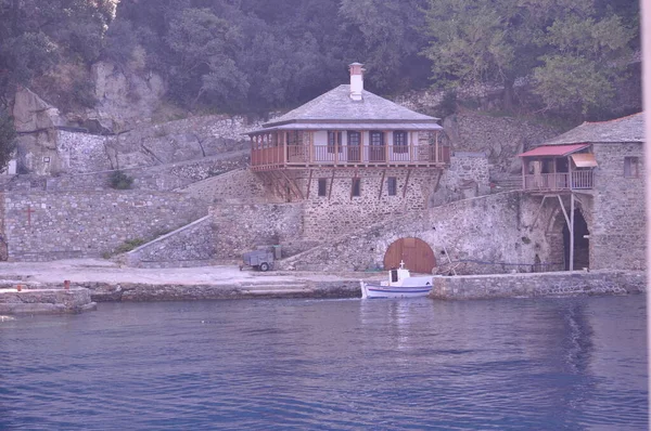 Monastery Osiou Grigoriou Monastery Built Mount Athos — Stock Photo, Image