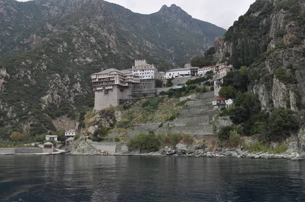 Μονή Διονυσίου Είναι Ένα Μοναστήρι Χτισμένο Στο Άγιο Όρος — Φωτογραφία Αρχείου