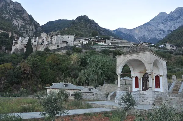 Μονή Αγίου Παύλου Είναι Ένα Μοναστήρι Χτισμένο Στο Άγιο Όρος — Φωτογραφία Αρχείου