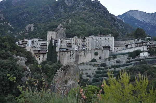 Μονή Αγίου Παύλου Είναι Ένα Μοναστήρι Χτισμένο Στο Άγιο Όρος — Φωτογραφία Αρχείου