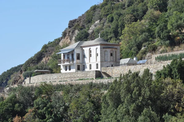 Klasztor Agiou Pavlou Jest Klasztorem Zbudowanym Górze Athos — Zdjęcie stockowe