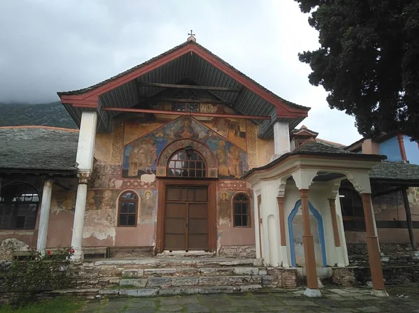 Het Klooster Van Great Lavra Een Klooster Gebouwd Berg Athos — Stockfoto