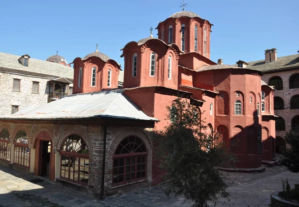Koutloumousiou Manastırı Athos Dağı Üzerine Inşa Edilmiş Bir Manastır — Stok fotoğraf