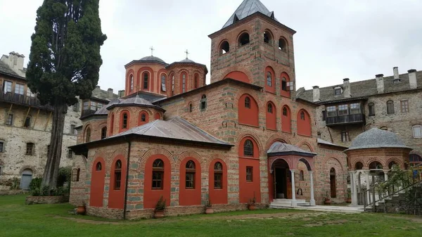Monastery Filotheou Monastery Built Mount Athos — Stock Photo, Image