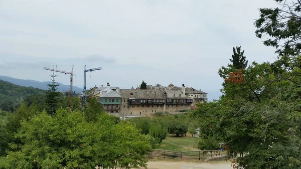 Klasztor Filotheou Jest Klasztorem Zbudowanym Górze Athos — Zdjęcie stockowe