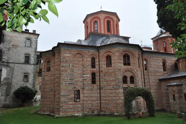 Monastery Iviron Monastery Built Mount Athos — Stock Photo, Image