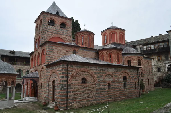 Monastère Iviron Est Monastère Construit Sur Mont Athos — Photo