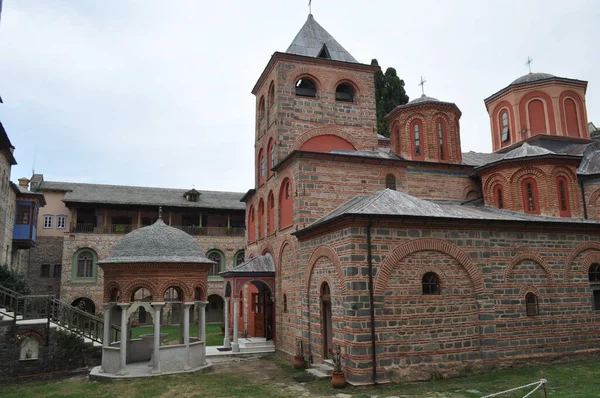 Klasztor Iviron Klasztor Zbudowany Górze Athos — Zdjęcie stockowe