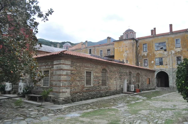 Monastery Iviron Monastery Construído Monte Athos — Fotografia de Stock