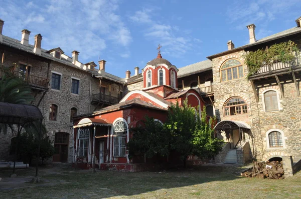 Klasztor Iviron Klasztor Zbudowany Górze Athos — Zdjęcie stockowe