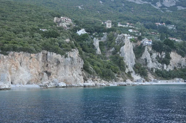 Theotokou Nea Skiti Athos Dağı Üzerine Yapılmış Bir Skeçtir — Stok fotoğraf