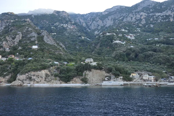Saint Anne Taslağı Athos Dağı Üzerine Inşa Edilmiştir — Stok fotoğraf