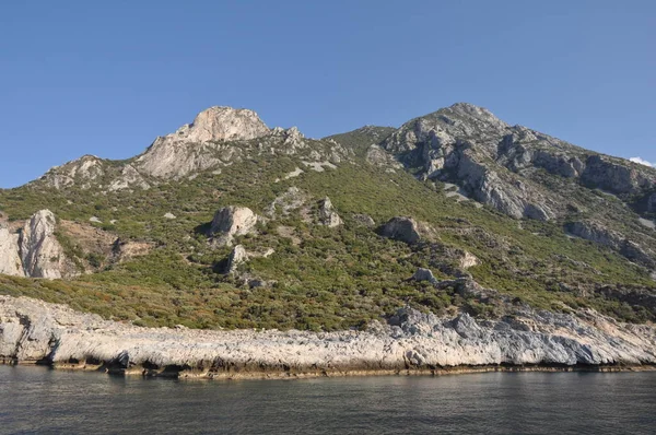 Montanhas Mar Monte Athos — Fotografia de Stock