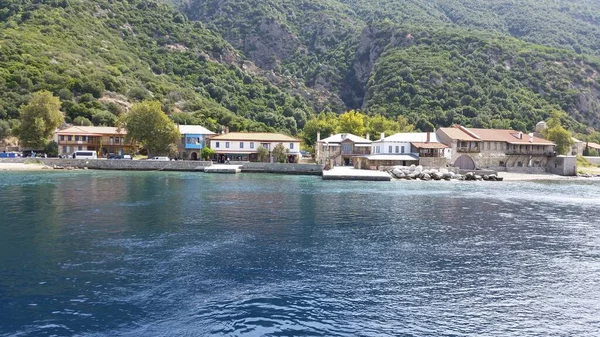 Dafni Asentamiento Construido Monte Athos — Foto de Stock