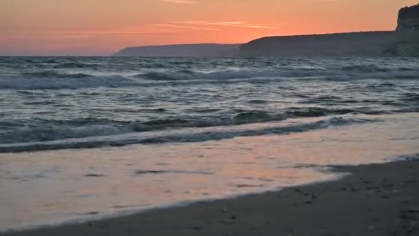 Güzel Agios Ermogenis Beach Limassol Kıbrıs — Stok video