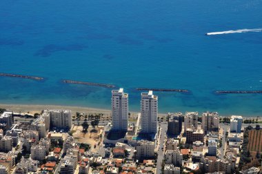 Kıbrıs 'taki Limasol kentinin hava görüntüsü