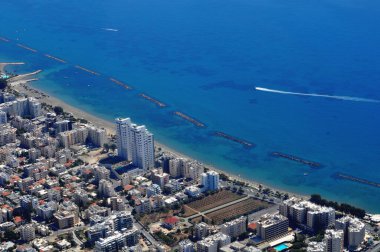 Kıbrıs 'taki Limasol kentinin hava görüntüsü