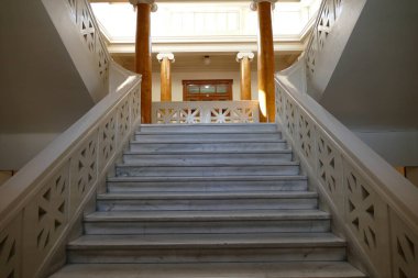 Limassol, Cyprus - November 06, 2018: The interior design of the Limassol Town Hall (municipal) building in Cyprus