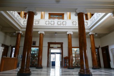 Limassol, Cyprus - November 06, 2018: The interior design of the Limassol Town Hall (municipal) building in Cyprus