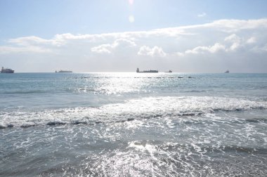 Güzel doğal deniz manzarası