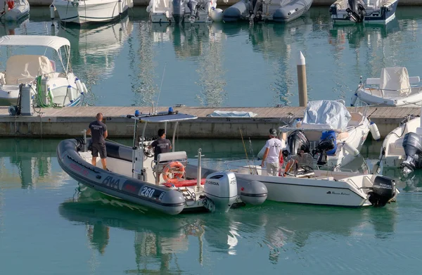 Talya Sicilya Akdeniz Marina Ragusa Ragusa Eyaleti Ekim 2022 Limandaki — Stok fotoğraf