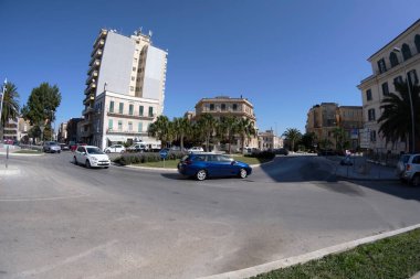 İtalya, Sicilya, Ragusa, Del Popolo Meydanı manzarası (Piazza del Popolo)