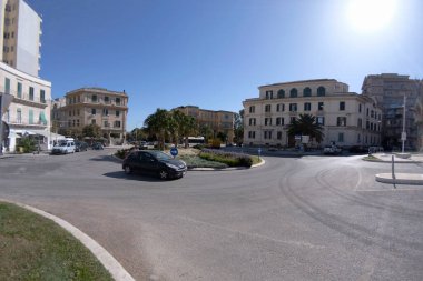 İtalya, Sicilya, Ragusa, Del Popolo Meydanı manzarası (Piazza del Popolo)