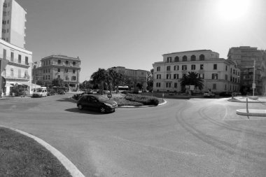 İtalya, Sicilya, Ragusa, Del Popolo Meydanı manzarası (Piazza del Popolo)