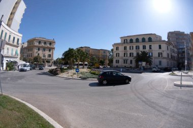 İtalya, Sicilya, Ragusa, Del Popolo Meydanı manzarası (Piazza del Popolo)