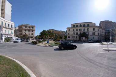 İtalya, Sicilya, Ragusa, Del Popolo Meydanı manzarası (Piazza del Popolo)