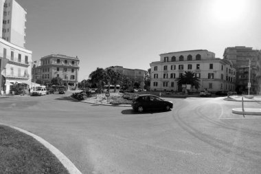 İtalya, Sicilya, Ragusa, Del Popolo Meydanı manzarası (Piazza del Popolo)