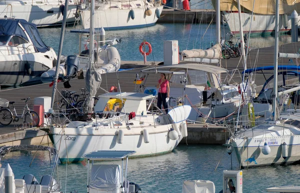 Talya Sicilya Akdeniz Marina Ragusa Ragusa Eyaleti Kasım 2022 Limandaki — Stok fotoğraf