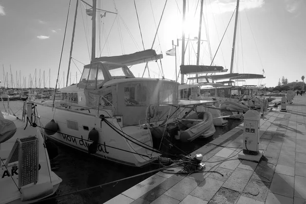 Italie Sicile Méditerranée Marina Ragusa Province Raguse Novembre 2022 Voiliers — Photo