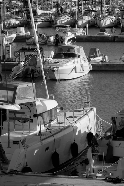 Talya Sicilya Akdeniz Marina Ragusa Ragusa Ili Kasım 2022 Limanda — Stok fotoğraf