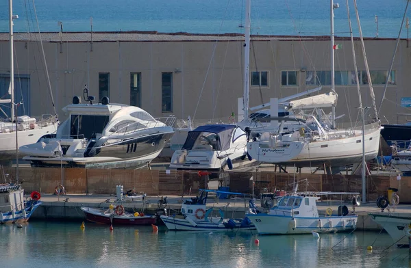 Italien Sizilien Marina Ragusa Provinz Ragusa November 2022 Lokale Fischerboote — Stockfoto