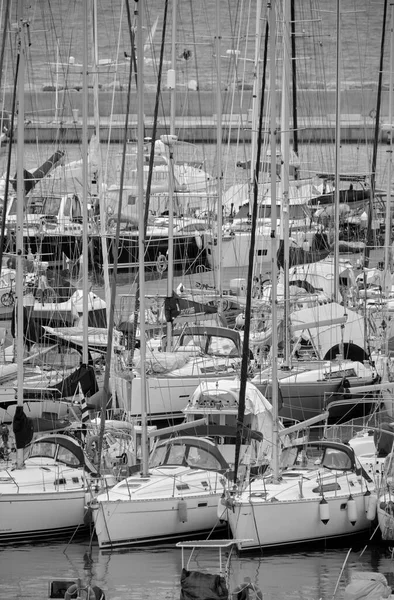 Italien Sizilien Mittelmeer Marina Ragusa Provinz Ragusa Dezember 2022 Motorboote — Stockfoto