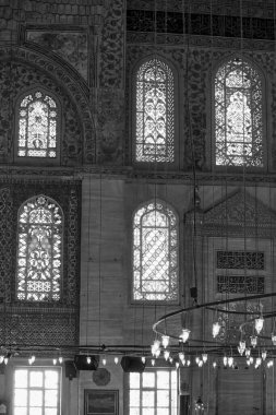 Türkiye, İstanbul, Mavi Cami 'nin iç kısımları (17. yüzyılda mimar Mehmet tarafından inşa edilmiş))