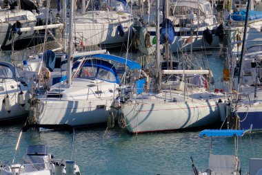 Italy, Sicily, Mediterranean sea, Marina di Ragusa (Ragusa Province); 27 January 2023, sailing boats in the port - EDITORIAL